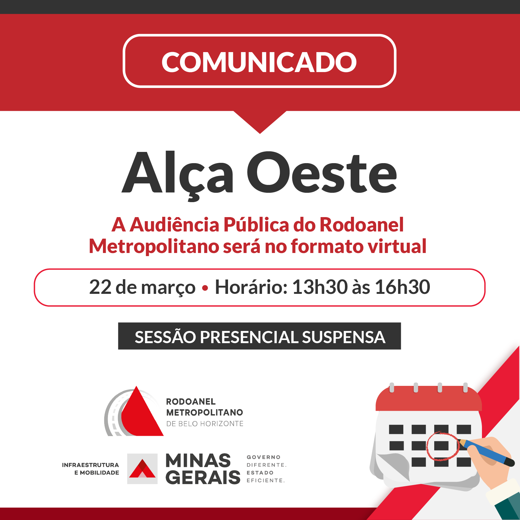 Audiência Pública da Alça Oeste do Rodoanel Metropolitano acontecerá de forma virtual na próxima segunda-feira (22/3)